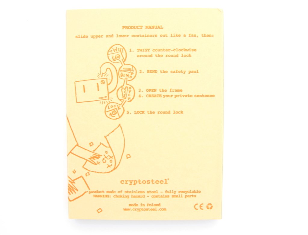 Cryptosteel cardboard back