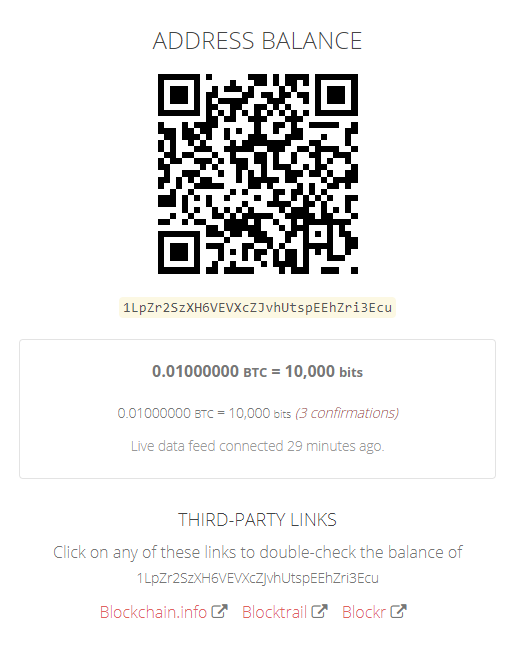 Opendime account balance