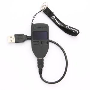 TREZOR Cardboard Supply Hardware hardware wallet with USB Cable and Band