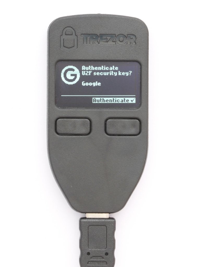 TREZOR Confirm U2F to register