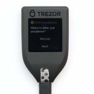 TREZOR T pass phrase encryption where to enter