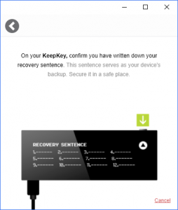 KeepKey Backup