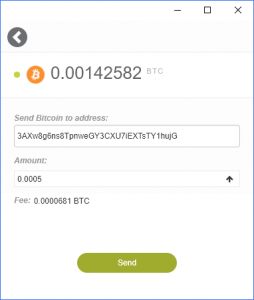KeepKey Bitcoin Send