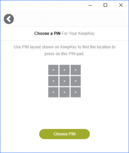 KeepKey Setup PIN