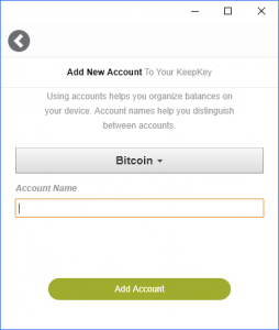 Add KeepKey Account