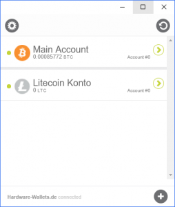 KeepKey Account Overview
