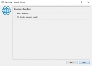 Secalot Bitcoin Wallet Setup Step 4