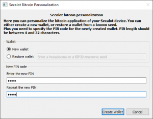 Secalot Bitcoin Wallet Setup Step 5