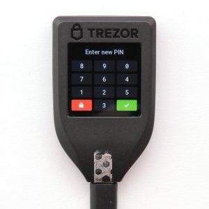 TREZOR T set new PIN