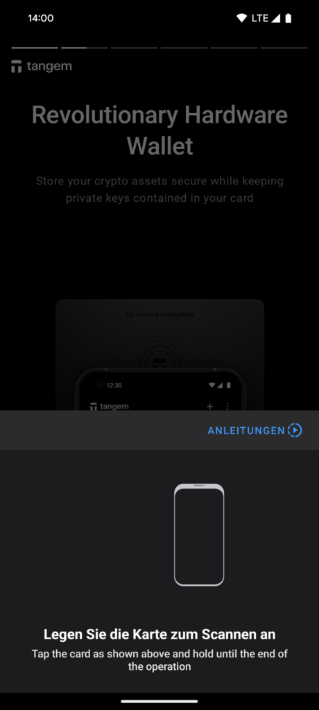 Tangem Wallet Setup 2 Tap