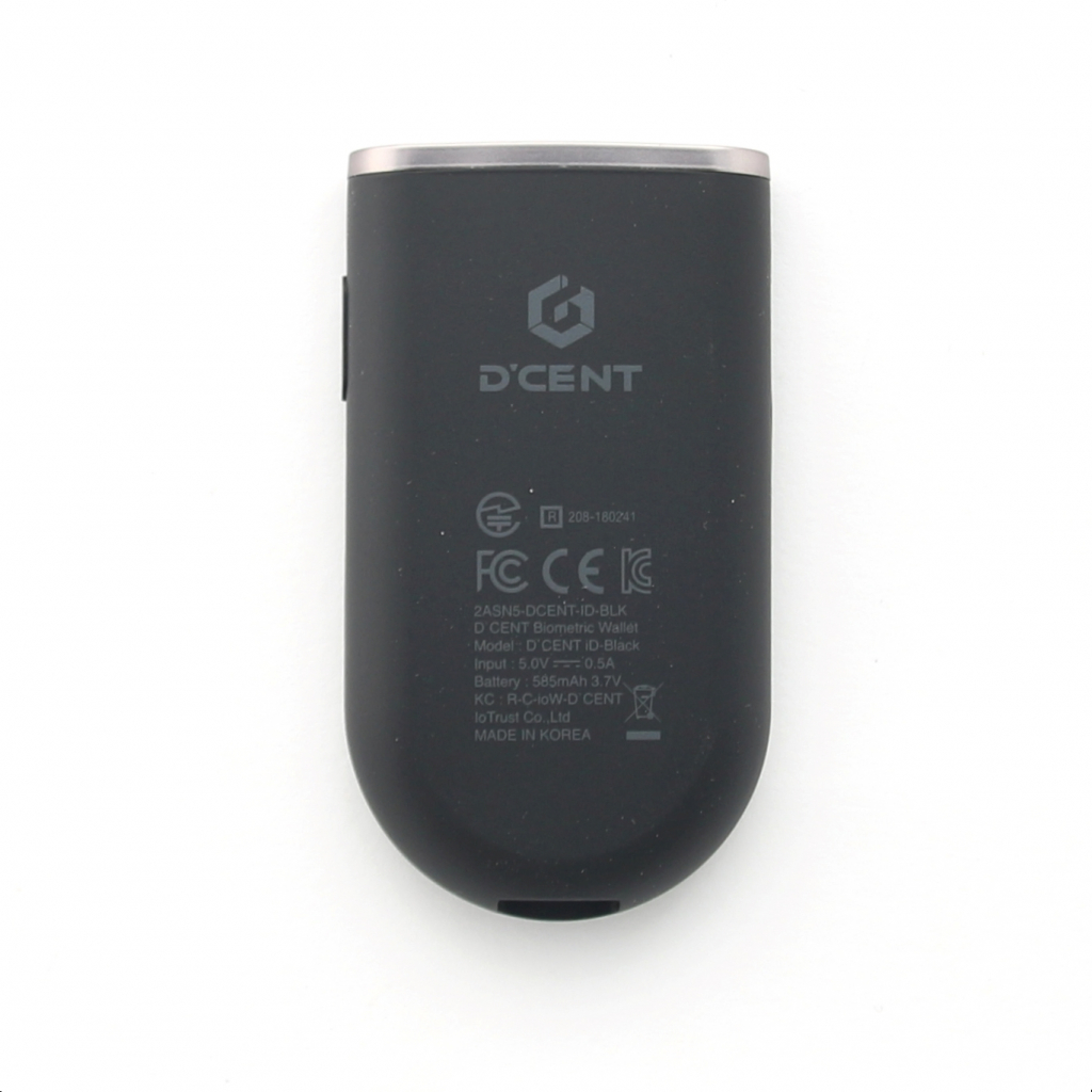 Dcent hardware wallet Back